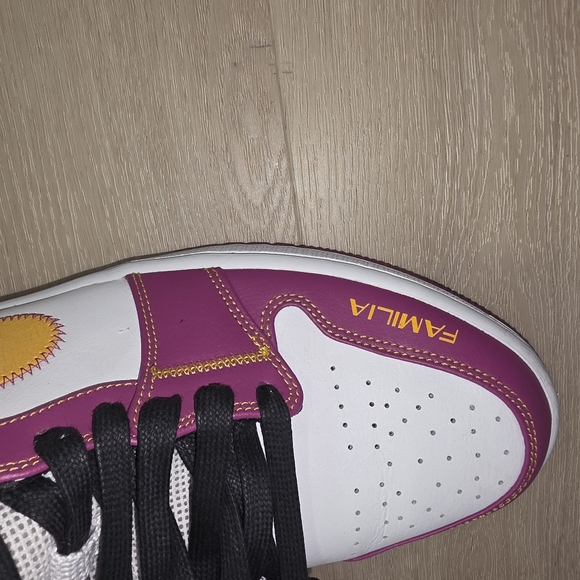 Nike Air Jordan 1 Mid Familia Day Of The Dead Sneakers Purple Men Size 10.5 - Picture 9 of 10